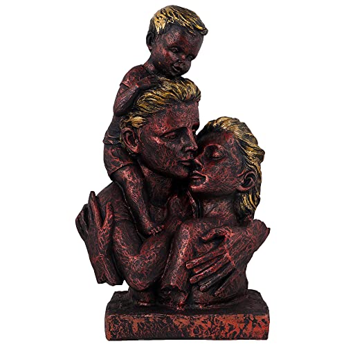 Zart Polyresin Loving Symbol Family Mother Father Child Showpiece for Home Shelves Decor Items for Family Home Decor showpiece (Multicolor) - Image 3