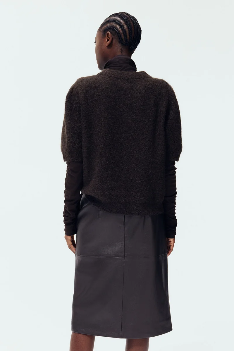 H&M Short-Sleeved Mohair-Blend Top