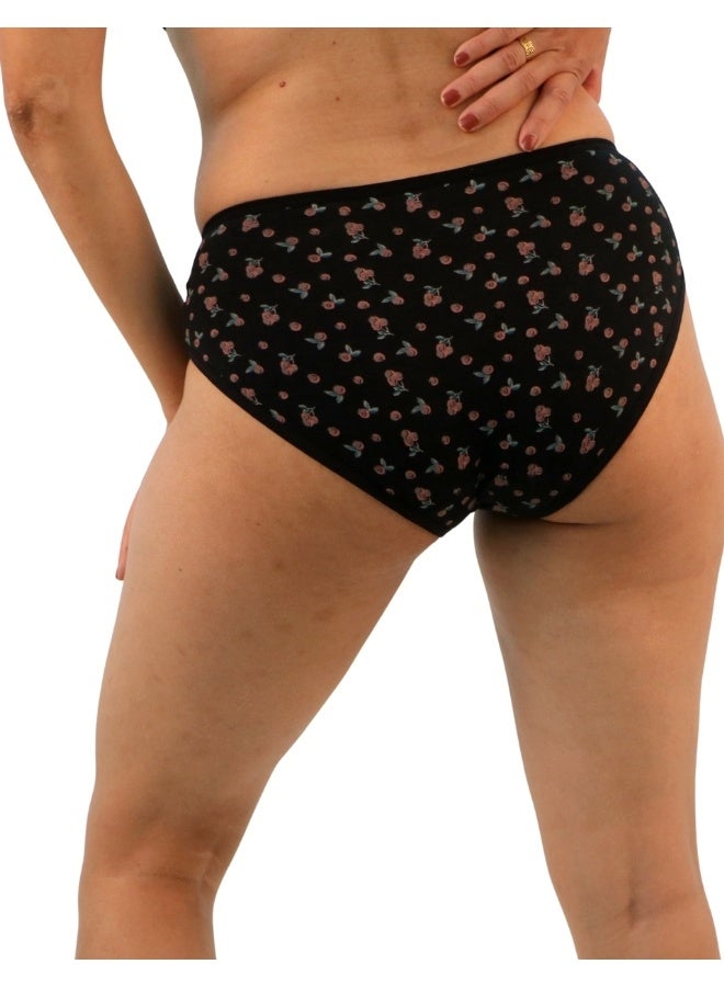 JOANNA JOANNA D103 Women's Heart & Floral Design Mid Rise 6-Pack Panties, Multicolor  - Image 4