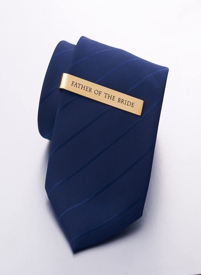 LParkin Father Of The Bride Gifts Tie Clip Wedding Gift for Dad Gold Plated Tie Clips Stainless Steel Tie Bars - Image 4