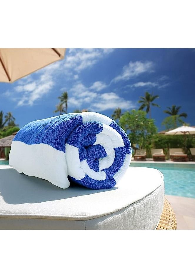 REDTOMMY - 4 Pack Oversized Extra Large 100% Cotton Summer Pool Cabana Stripe Highly Absorbent And Soft Beach Towel Set 90X180CM - Image 1