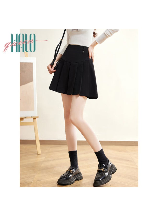 HALOQUEEN Halo Queen Pleated Skirt Women's New High Waist Slimming Cover Meat All-match A-line Jk Skirt Short Skirt - Image 1