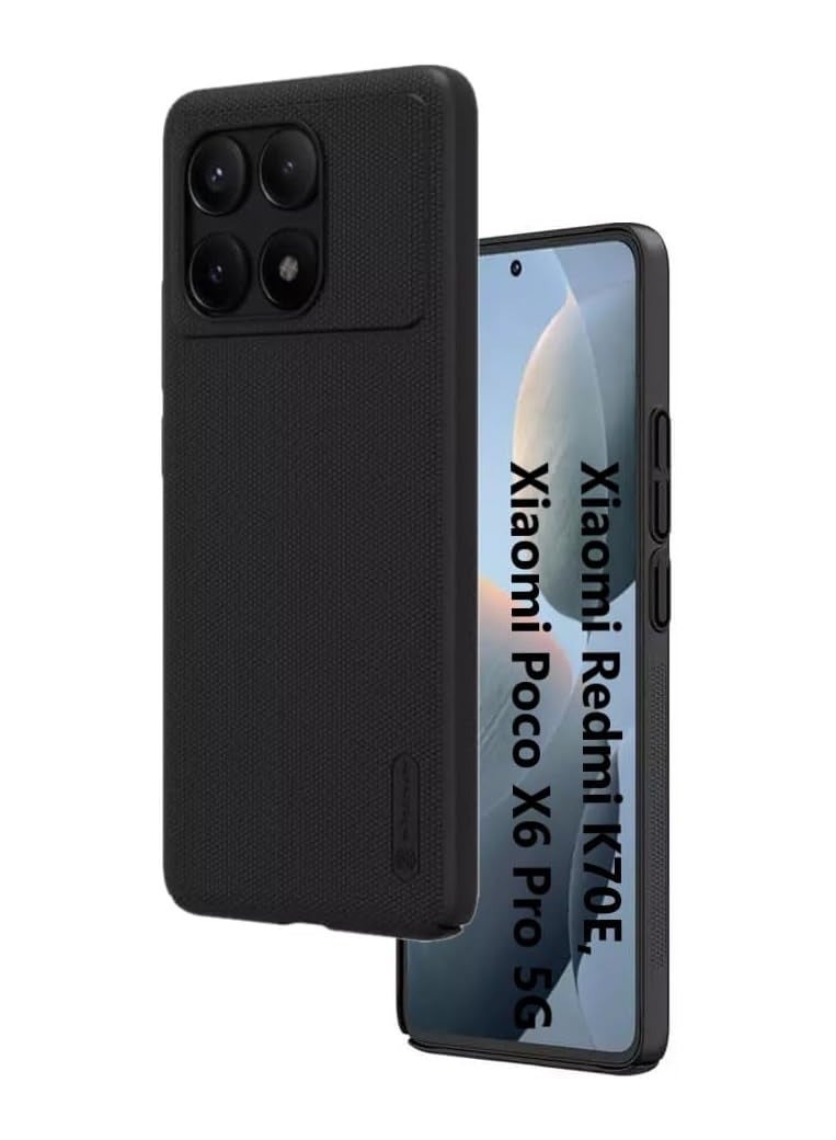 Nillkin Xiaomi Redmi K70E Xiaomi Poco X6 Pro 5G Case Cover Super Frosted Shield Pro Matte All-Round Protection Anti-scratch Slim Luxury PC Hard Protection Back Cover for Redmi K70E Poco X6 Pro 5G (Black)