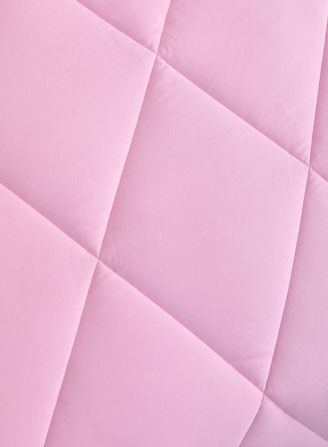 NTBAY Twin Comforter Set with Sheets, 5 Pieces Soft and Breathable Twin Bedding Set, Twin Bed in a Bag, Down Alternative Comforter Set Solid Color All Season, Kids Bedding Set, Pink - Image 4