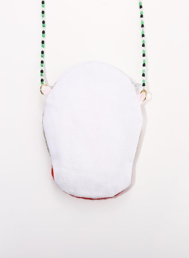 NLCAC Christmas Purse Beaded Snowman Crossbody Bag - Cute Novelty Shoulder Bag for Christmas Outfits & Gifts (White Red Snowman) - Image 5