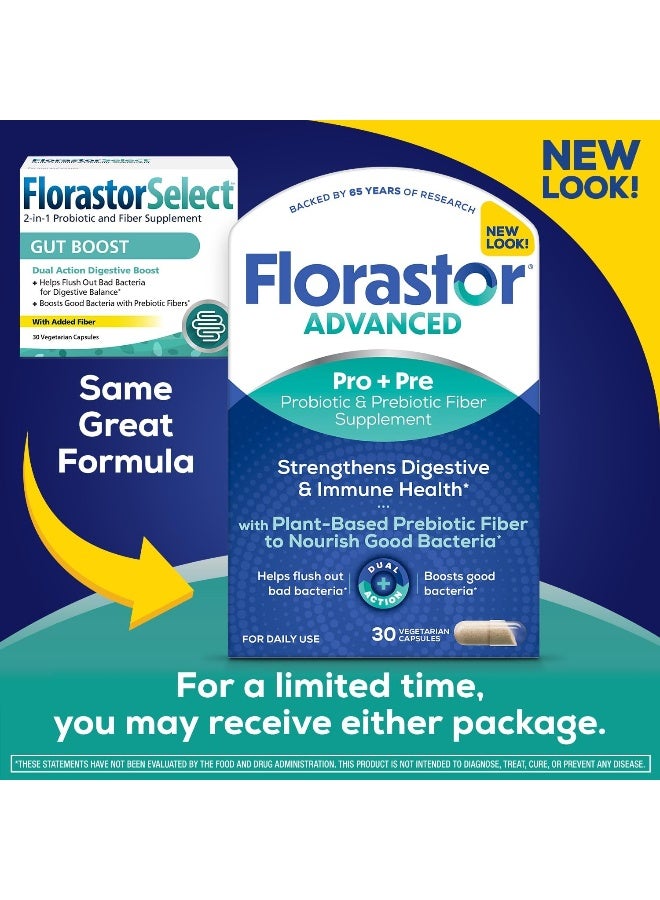 Florastor Select Gut Boost Daily Probiotic & Prebiotic Supplement For Women And Men - Image 2