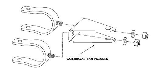Ghost Controls Universal Tube Gate Bracket Kit (AXTB) for Automatic Gate Opener Systems - Image 4