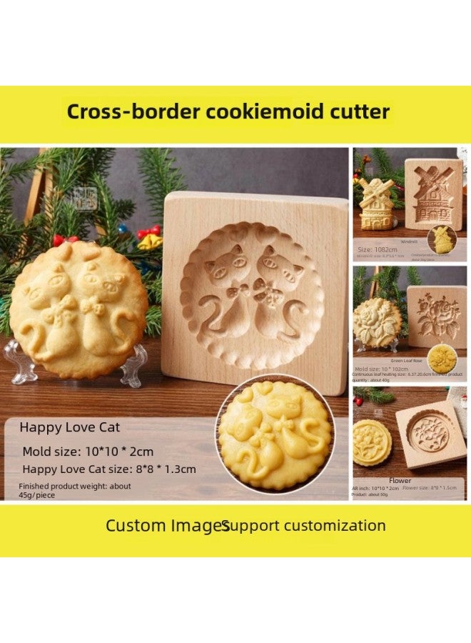 Daily Use Kitchen Utensils/biscuit Molds/heart-shaped Biscuit Molds-Color:Snowman With Square Hat 10*8*2cm-about 100g - Image 2