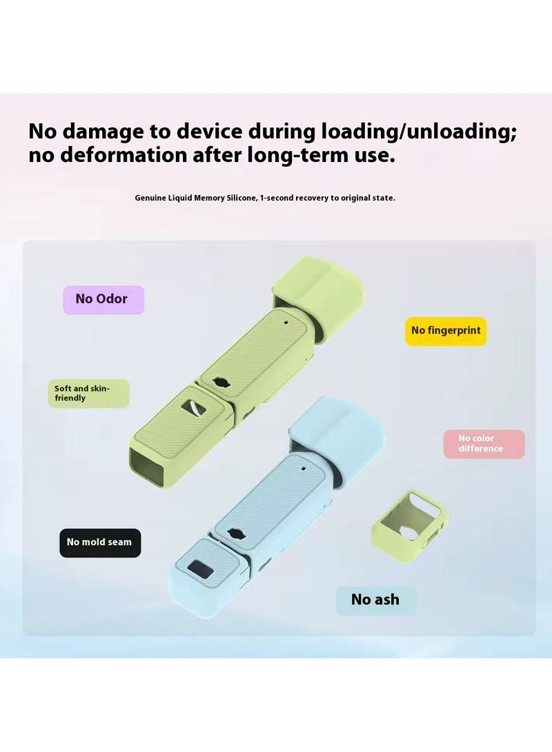 DJI Osmo Pocket 3 Silicone Case Silicone Case Protective Cover Handheld Gimbal Sports Camera Accessories（Green） - Image 3