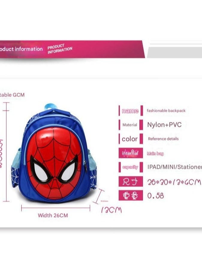 PEI  AN Children's Spider-Man Schoolbag Handsome Boy Cartoon Backpack Kindergarten Boys And Girls Children's Casual Backpack Trendy  - Image 3