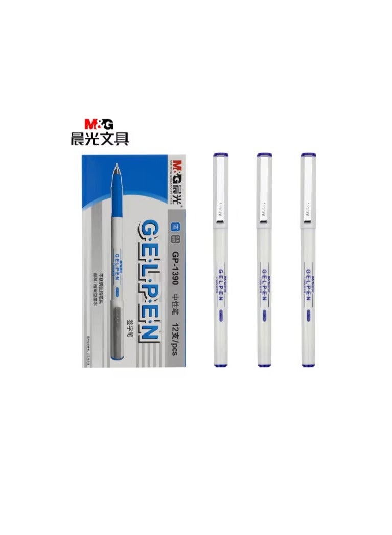 M&G M&G Chenguang White Grip Section Gel Pen Blue - 0.5mm - No:GP1390 - Image 1