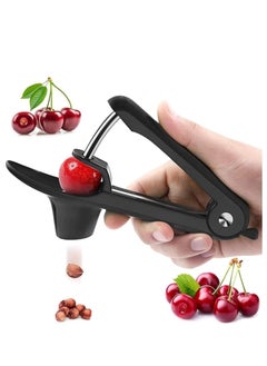 ECVV Cherry Pitter Tool, Olive Pitter Tool, Cherry Pitter Remover, Cherry Core Remover Tool with Space-Saving Lock Design, Fruit Pit Core Remover for Making Cherry Jam, Random Color