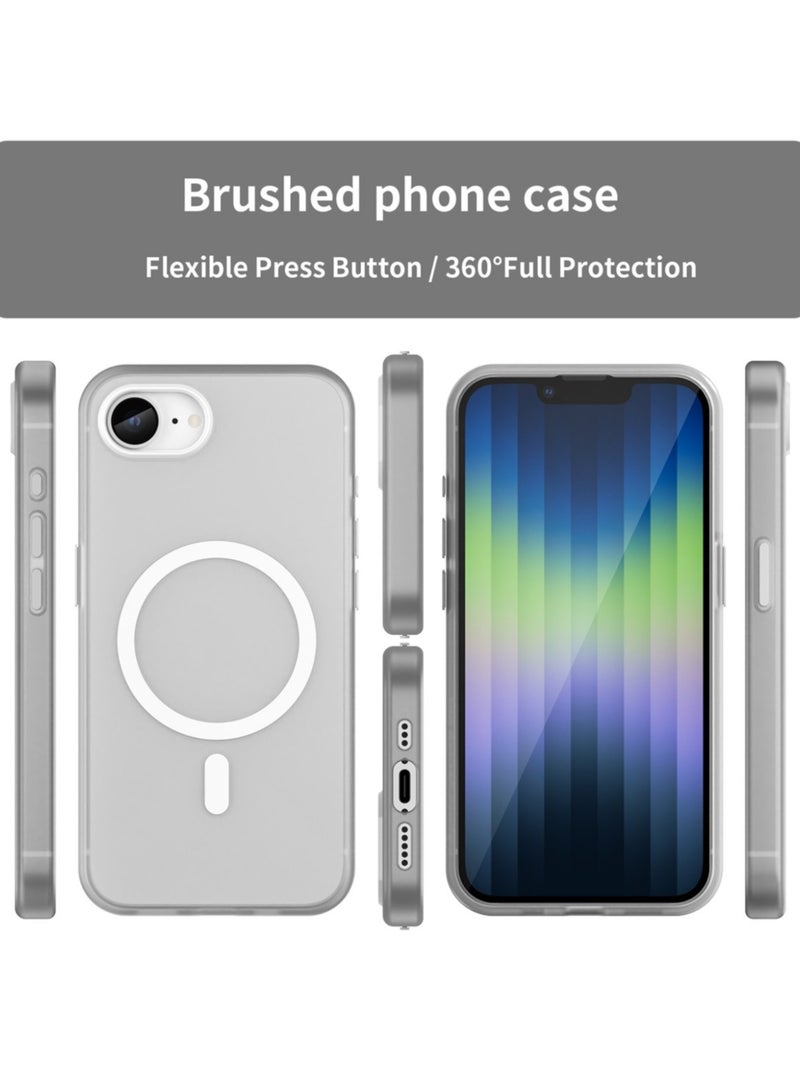 Abania iPhone 16e Case with MagSafe, Translucent Matte White, Slim Military-Grade Shockproof, Anti-Yellow Anti-Fingerprint iPhone 16e Cover Compatible with MagSafe Accessories - Image 2