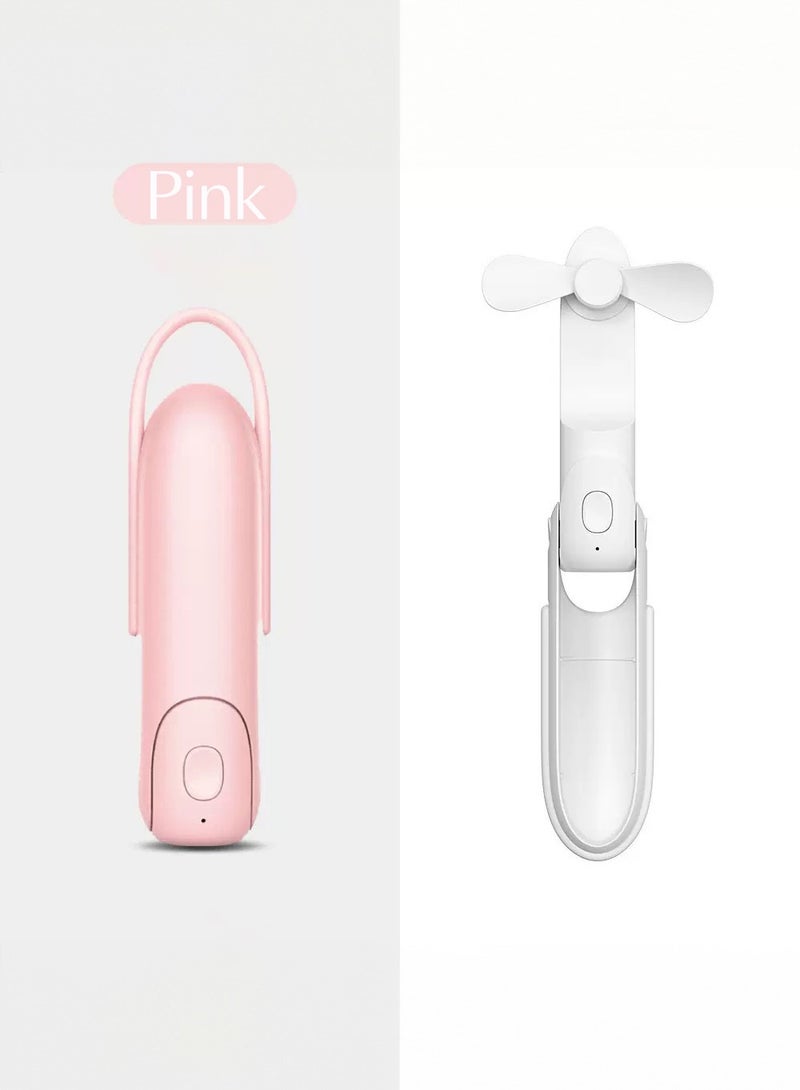 Manhua Handheld foldable small fan,USB power bank flashlight three in one portable mini fan,3 speeds,suitable for travel/home/office - Image 1