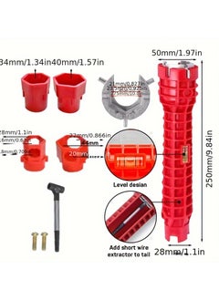 Generic 14-in-1 Multi-Functional Sink Faucet Repair Wrench - Premium Kitchen and Bathroom Pipe Repair Tool with Adjustable Jaw and Ergonomic Handle - Easy DIY Plumbing Solution  - Image 4