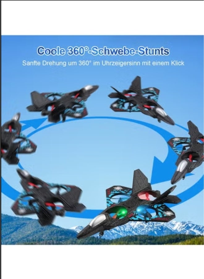 طائرة RC طائرة L0712 رباعية المراوح، طائرة مقاتلة عائمة، طائرة RC RTF للمبتدئين والأطفال والكبار، لعبة طائرة مزودة بأضواء ملونة وشحن USB - Image 4