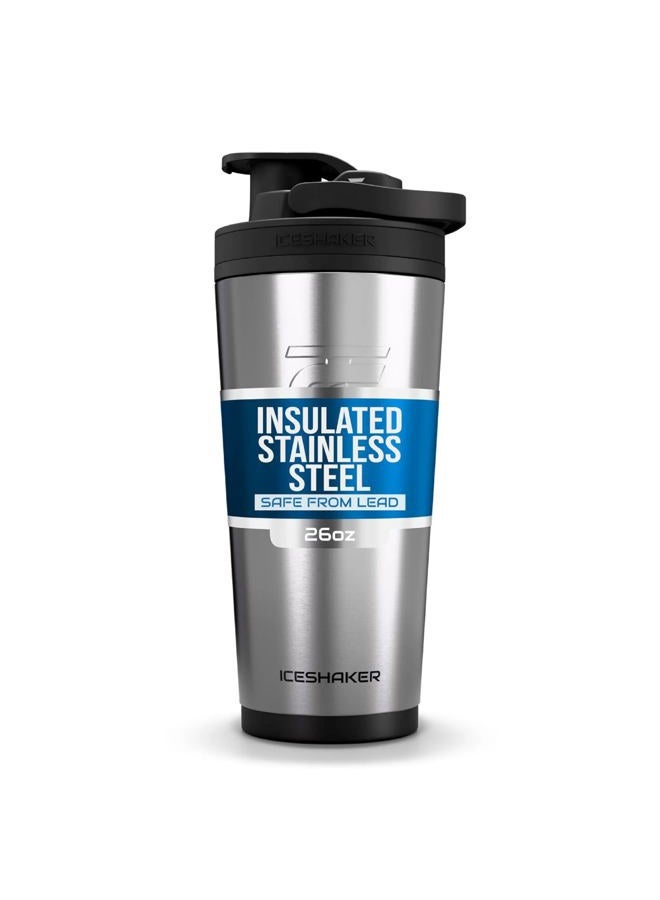 Ice Shaker 770ml Stainless Steel Insulated Water Bottle Protein Mixing Cup - Holds Ice for 30+ Hours As seen on Shark Tank - Image 1