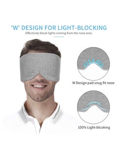 ORiTi Cotton Sleep Mask Blackout,Comfortable & Breathable Eye Mask for Sleeping Adjustable Blinder Blindfold Airplane with Travel Pouch, Night Companion Eyeshade for Women Men Kid  - Image 4