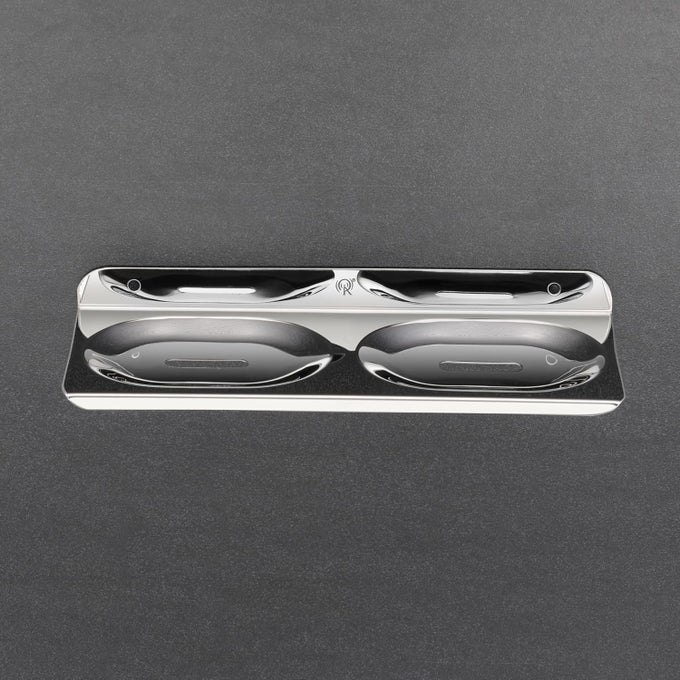 STAINLESS STEEL CHROME FINISH SQUARE DOUBLE SOAP DISH HOLDER FOR BATHROOM SOAP CASESOAP STAND FOR KITCHEN BATHROOM ACCESSORIES PACK OF 1 PS1 DOUBLE SOAPDISH