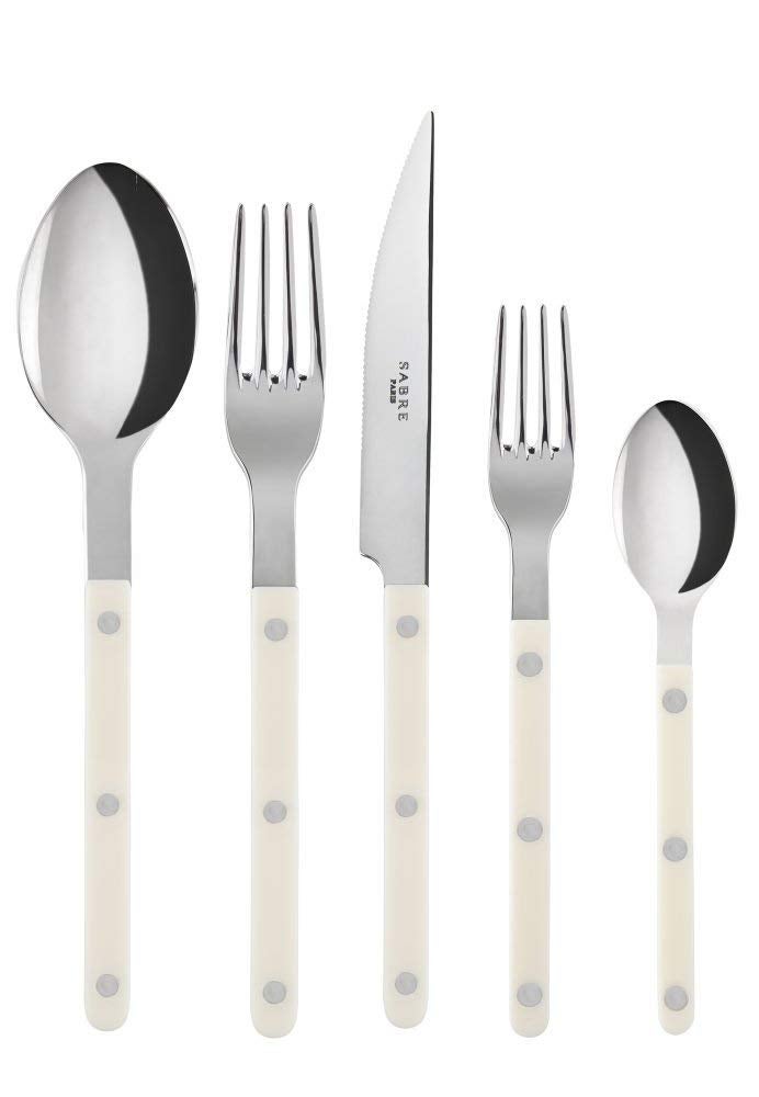 Sabre Flatware Bistrot Stainless Steel Ivory 5pcs Service for 4 20 pieces - Image 1