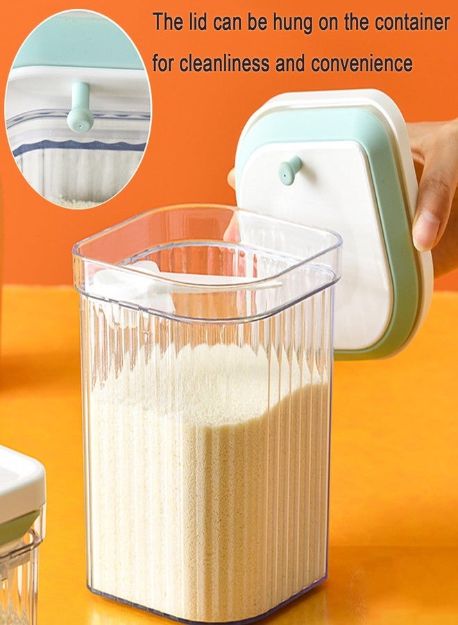 Louenth Formula Container - 1200ml Pop Top Milk Powder Container, BPA-Free Airtight Formula Dispenser with Scoop and Scraper - Image 4