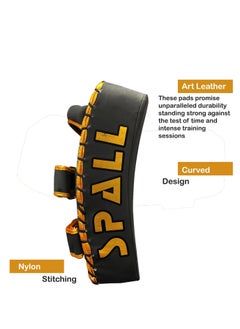 Spall Kicking Strike Shield - Curved Pad Boxing Punching Training Mitts Arm Focus Target for Martial Arts Taekwondo Karate Muay Thai UFC MMA Sanda Drill PU Leather  - Image 2