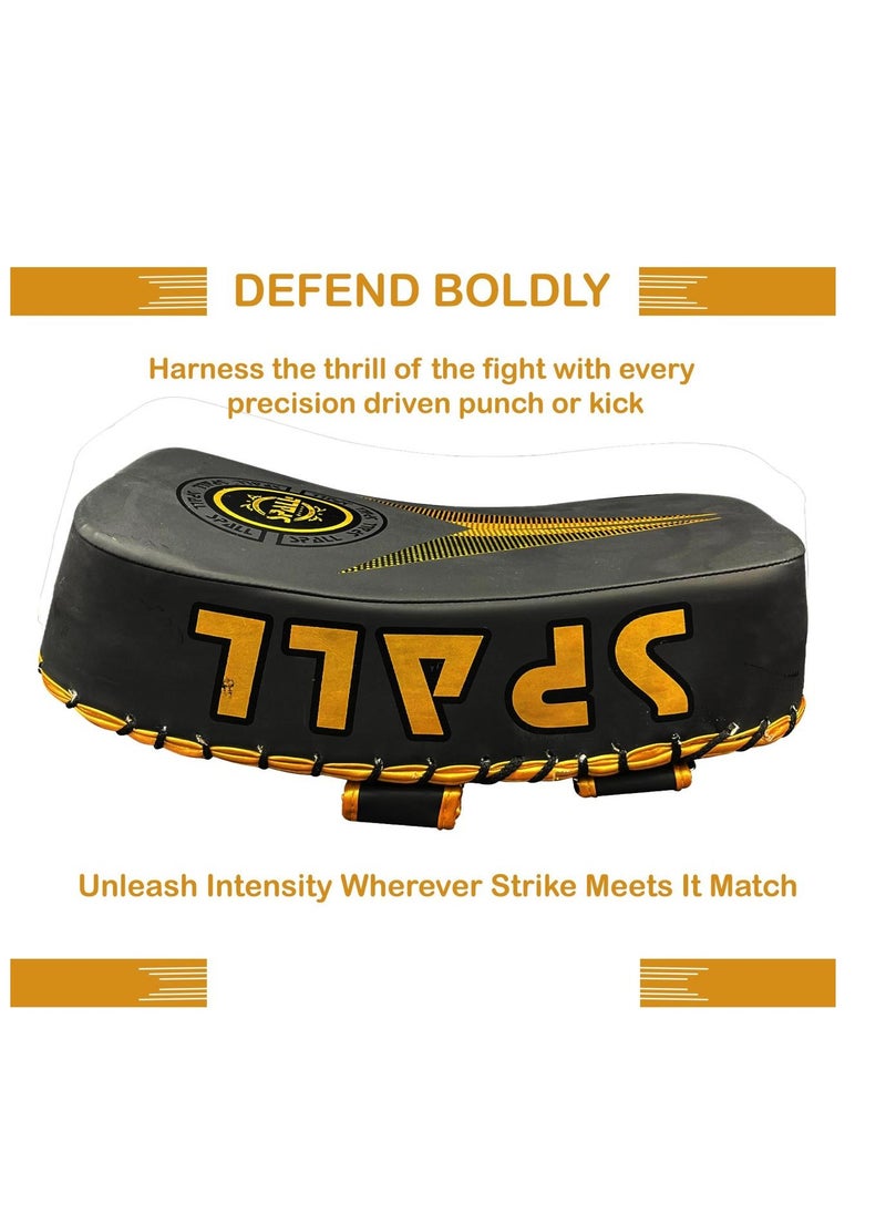 Spall Kicking Strike Shield - Curved Pad Boxing Punching Training Mitts Arm Focus Target for Martial Arts Taekwondo Karate Muay Thai UFC MMA Sanda Drill PU Leather  - Image 3