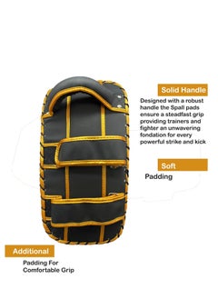 Spall Kicking Strike Shield - Curved Pad Boxing Punching Training Mitts Arm Focus Target for Martial Arts Taekwondo Karate Muay Thai UFC MMA Sanda Drill PU Leather  - Image 4