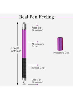 Ocean Stylus Pens For Touch Screens, 2 in 1 Universal Disc Stylus Pens For iPhone, iPad And All Capacitive Cell Phones, Tablets, Laptops Bundle Pink  - Image 2