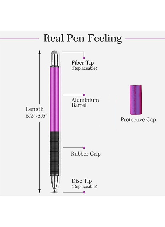Ocean Stylus Pens For Touch Screens, 2 in 1 Universal Disc Stylus Pens For iPhone, iPad And All Capacitive Cell Phones, Tablets, Laptops Bundle Pink  - Image 2
