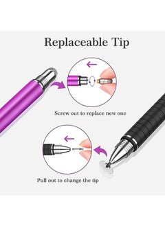 Ocean Stylus Pens For Touch Screens, 2 in 1 Universal Disc Stylus Pens For iPhone, iPad And All Capacitive Cell Phones, Tablets, Laptops Bundle Pink  - Image 4