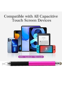 Ocean Stylus Pens For Touch Screens, 2 in 1 Universal Disc Stylus Pens For iPhone, iPad And All Capacitive Cell Phones, Tablets, Laptops Bundle Pink  - Image 5