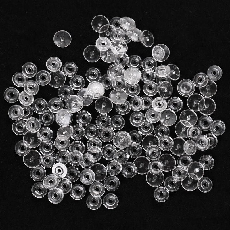 klarako T3 Clear Transparent Snaps Fasteners Plastic Buttons 50 Sets - Image 1
