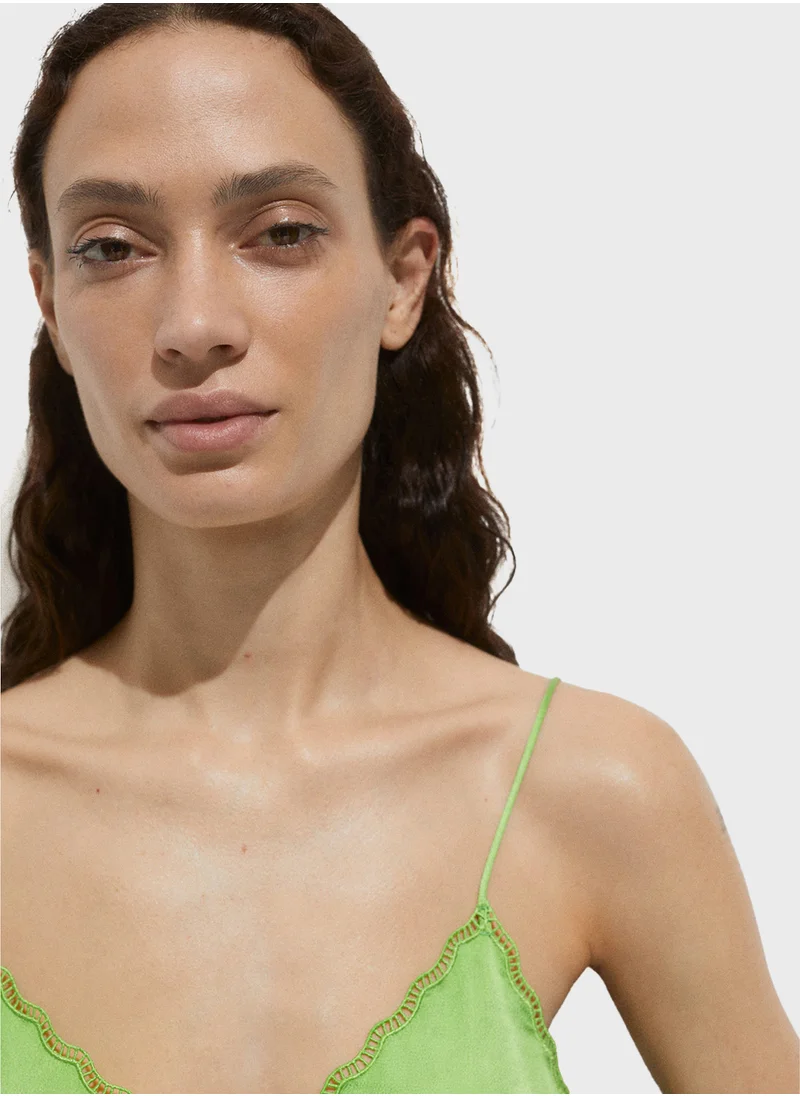 مانجو Satin Top With Straps