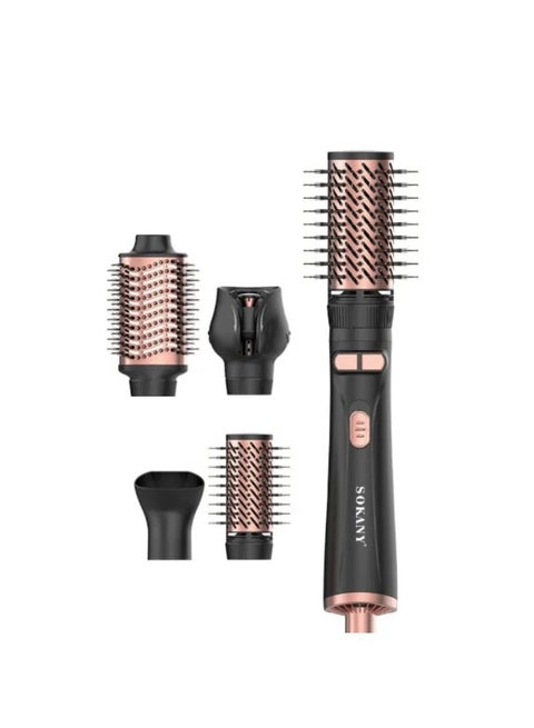 Sokany 4-in-1 Rotating Thermal Brush Set for All Hair Types and All Hairstyles, 1400W, Model 15030 - 2-Year Warranty