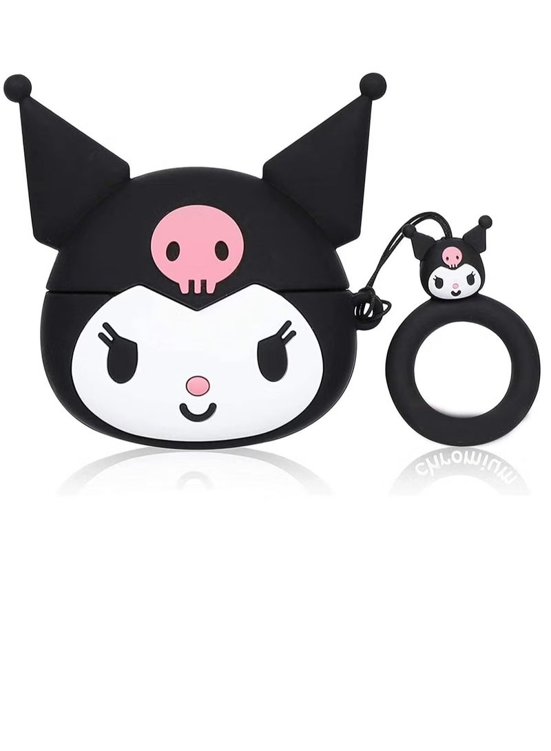 AirPods 4 Case Silicone Anime, Funny Cute 3D Cartoon Soft Protective Case and Skin Case Cover with Carabiner,Shockproof Bulldog - Image 1