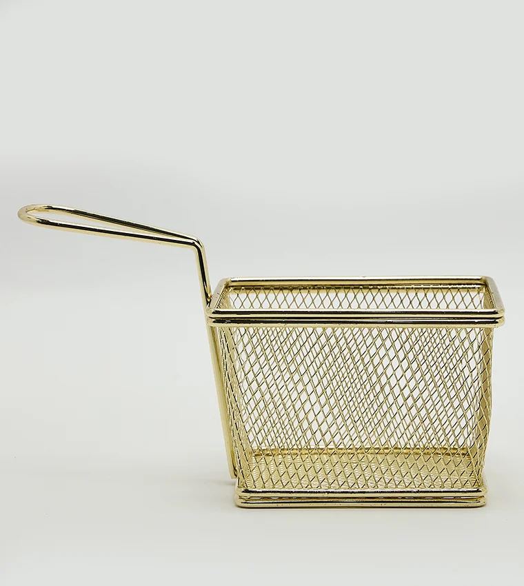 Martha stewart Fry Basket 18x11cm Gold
