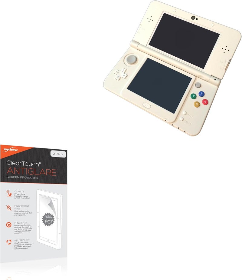 BoxWave Screen Protector Compatible with Nintendo New 3DS - ClearTouch Anti-Glare (2-Pack), Anti-Fingerprint Matte Film Skin - Image 1