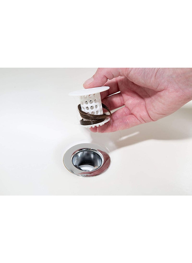TubShroom TubShroom TSWHT454 the Revolutionary Tub Drain Protector Hair CatcherStrainerSnare White 6 Pack  - Image 3