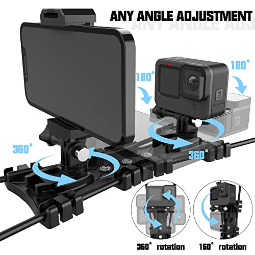 aoeyoo Cell Phone Fence Mount with Battery Holder Game Changer Mounting Kit for iPhone Android Compatible with GoPro Mevo Start Supports Recording While Charging Tennis and Pickleball Training - Image 3