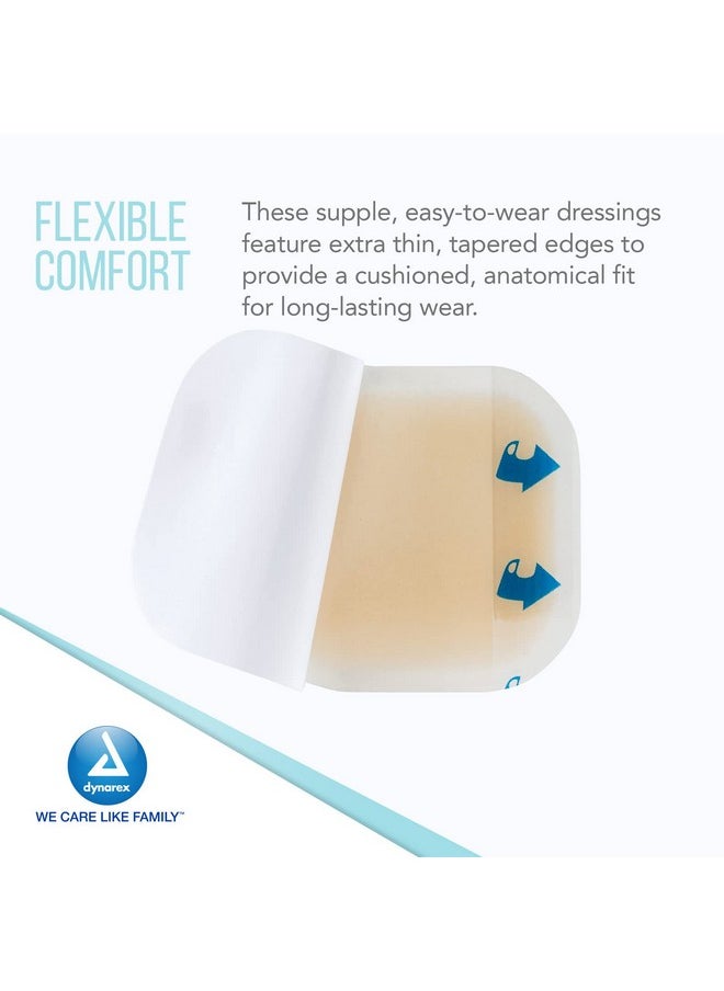 Dynarex Dynarex DynaDerm Hydrocolloid Dressing, Sterile Moist Bandages Used for All Kinds of Wound, 2" x 2", Thin and Latex-Free, Pack of 20  - Image 3
