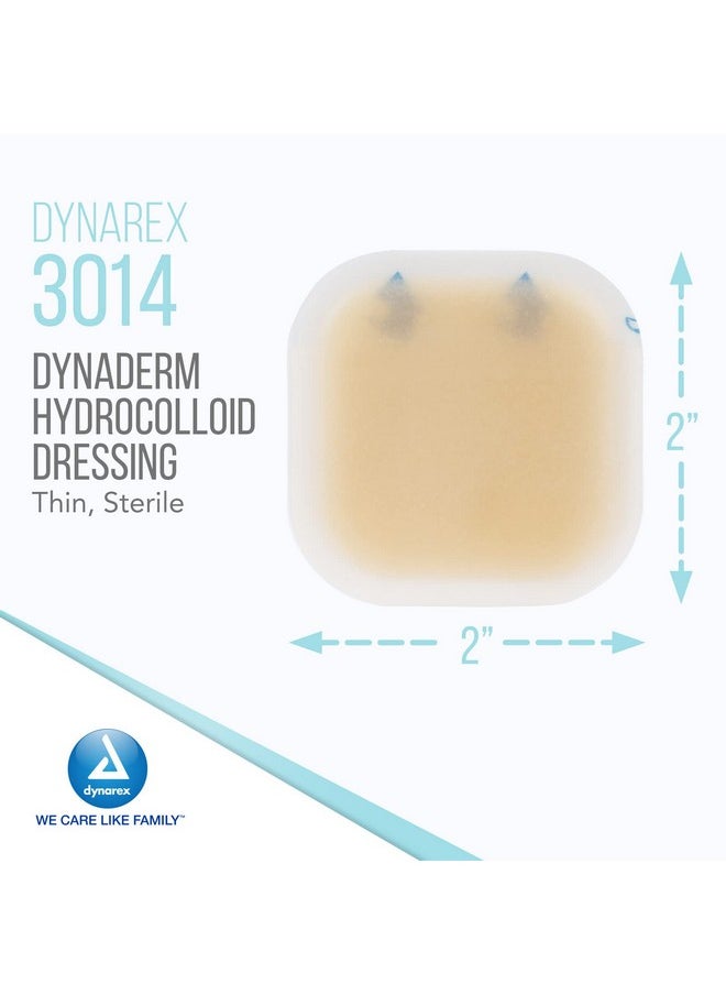 Dynarex Dynarex DynaDerm Hydrocolloid Dressing, Sterile Moist Bandages Used for All Kinds of Wound, 2" x 2", Thin and Latex-Free, Pack of 20  - Image 1