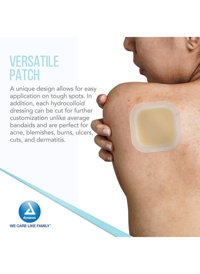 Dynarex Dynarex DynaDerm Hydrocolloid Dressing, Sterile Moist Bandages Used for All Kinds of Wound, 2" x 2", Thin and Latex-Free, Pack of 20  - Image 4