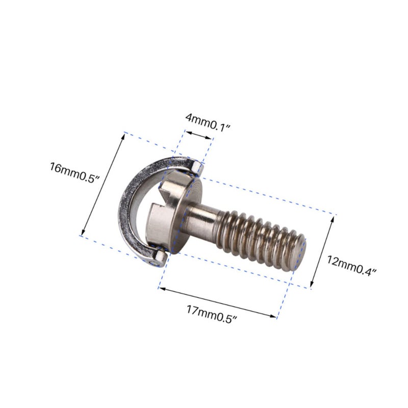 Stainless Steel D Ring Flat Head Screws for Tripod Camera Mount Quick Release Monopod Telescope - Image 4