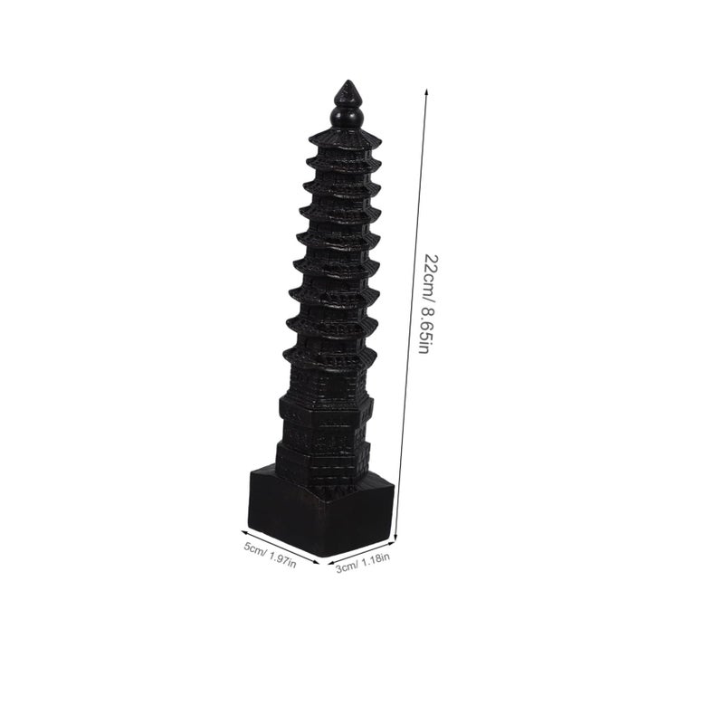 Vintage Wenchang Tower Sculpture Feng Shui Ornament For Home Office Desk Decor - Image 3