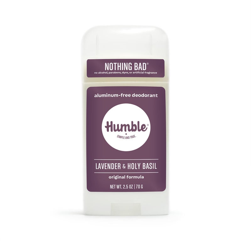 HUMBLE SIMPLE AND TRUE. HUMBLE BRANDS Original Formula Aluminum-free Deodorant. Long Lasting Odor Control with Baking Soda and Essential Oils, Lavender and Holy Basil, Pack of 1 - Image 1