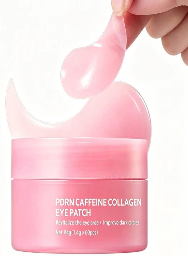TWLBXMG PDRN Caffeine Collagen Eye Patch, 60PCS Gel Under Eye Patches | Dark Circles & Puffiness Treatment, Eye Bags & Wrinkle Reduction, Firming & Smoothing Skin, Korean Skincare Eye Mask - Image 1