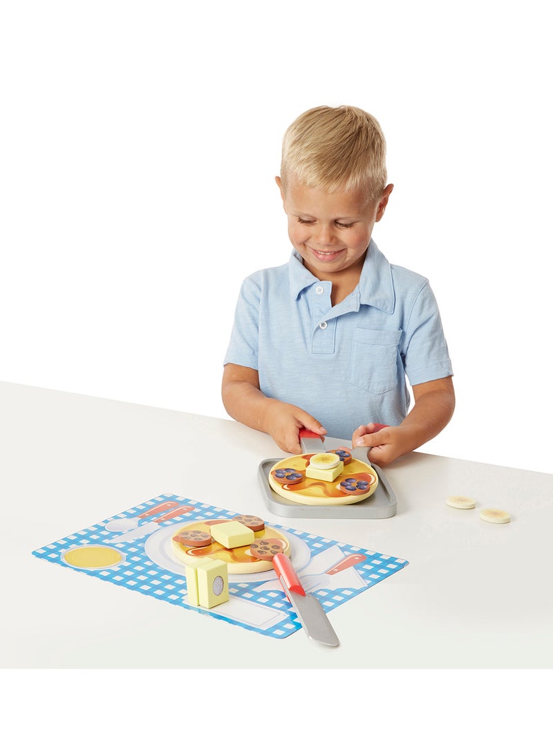 Melissa & Doug 19-piece Flip And Serve Pancake Set-wooden Breakfast Play Food Cooking Toys For Toddlers And Kids Ages 3+ - Image 4