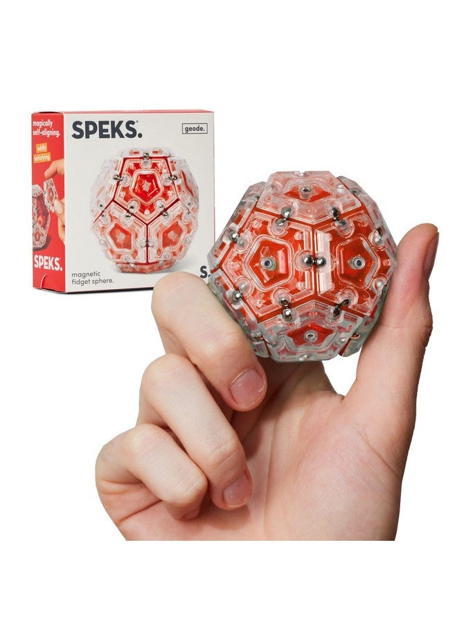 Speks Geode Magnetic Fidget Toy | Sensory Desk Toy for Adults & Teens 14+ | Stress Relief Gift, Easter Basket Stuffer | Sphere, Lava - Image 1