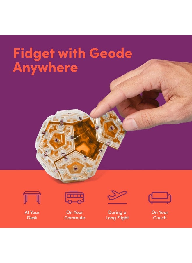 Speks Geode Magnetic Fidget Toy | Sensory Desk Toy for Adults & Teens 14+ | Stress Relief Gift, Easter Basket Stuffer | Sphere, Lava - Image 5